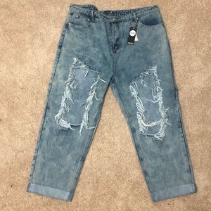 Distressed jeans